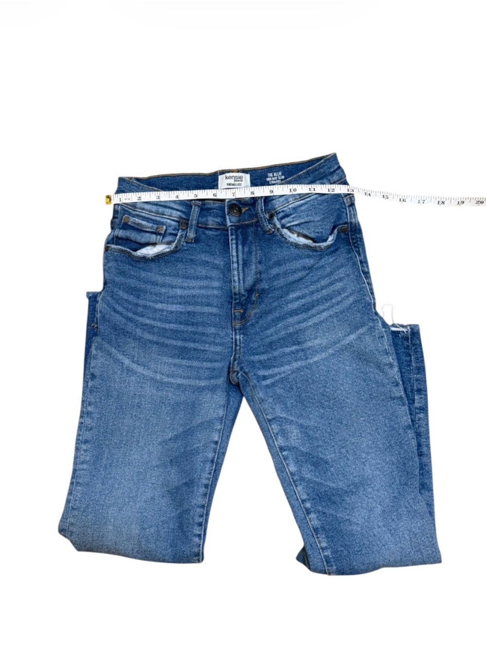 Kensie Woman’s Blue Denim Jeans - Ultra Rise Slim Straight 0/25